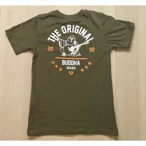 True Religion Original Buddha Brand T-shirt Green Kids Size M